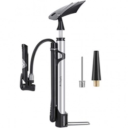 NACY Bike Pump NACY Bike Portable Aluminum Alloy 140PSI Air Supply Inflator Bicycle Pump To Inflate Fork Shock Fits Presta Schrader Gauge Bleeder Foldable Hose Cycling Equipment Accessories