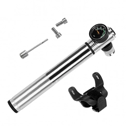 NaiCasy Accessories NaiCasy Mini Bike Pump Portable 300PSI Aluminum alloy 2 in 1 Valve Bicycle Air Pump Silver