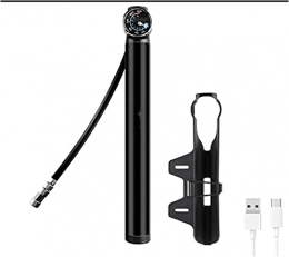 NFRMJMR Accessories NFRMJMR 120PSI Electric Bicycle Pump TYPE-C USB Rechargeable MTB Road Bike Tire Air Pump Cycling Inflator Bicycle Air Pump (Color : Black) (Color : Black) (Color : Black) (Color : Black)