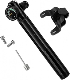 NFRMJMR Accessories NFRMJMR 300 Psi Mini Bike Pump With Gauge Mountain Road Bicycle High Pressure Hand Air Pump CNC Cycling Pump Tire Inflator (Color : Black) (Color : Black) (Color : Black) (Color : Black)