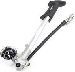 NFRMJMR Bike Pump NFRMJMR GS-02D High-pressure Air Shock Pump Fit For Fork Rear Suspension Cycling Mini Hose Air Inflator Bike Bicycle Fork (Color : Black) (Color : Black) (Color : Black) (Color : Silver)