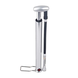Nvshiyk Bike Pump Nvshiyk Bike Tire Pump Bike Riding Equipment Small Aluminum Foot Pedal Portable Inflatable Tube for Road Bike, MTB, Balls (Color : Silver, Size : 285mm)