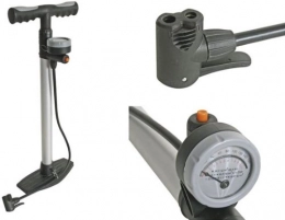 Perel Accessories Perel AFP05 Floor Pump with Pressure Gauge and 38 mm Bore Hose Length 45 cm