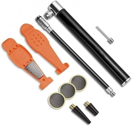 Plztou Accessories Plztou Bicycle Pump The Bicycle Gear Puncture Repair Kit Mini Bike Pump With Extended Use Air Tube Suitable for Bicycles (Color : Black, Size : 7.8"*0.83") (Color : Black, Size : 7.8"*0.83")