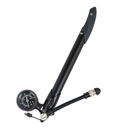 WYJW Accessories Portable Bike Floor Pump Mini Pump With Barometer Riding Equipment Is Convenient To Carry Mountain Bike Home Lightweight Universal Bicycle Pump (Color : Black, Size : 310mm)