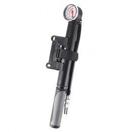 Creative LDF Accessories Portable Bike Pumps Bicycle Air Pump with Pressure Gauge Aluminum Alloy Mini Hand Pump with Fixing Frame Universal Presta Valve and Schrader Valve