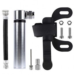 PPLAS Accessories PPLAS Cycling Mini Bicycle Pump Aluminum Alloy Cycling Hand Air Pump Ball Tire Inflator MTB Mountain Road Bike Pump 120PSI For AV / FV (Color : Silver)