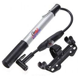 PQXOER Bike Pump PQXOER Bike Pump Bike Cycling High Pressure Bicycle Pump With Pressure Gauge (Color : Silver, Size : ONE SIZE)