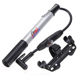 Qiutianchen Bike Pump Qiutianchen Bicycle Foor Pump Bike High Pressure Bicycle Pump with Pressure Gauge Suitable for Bicycles (Color : Silver, Size : One Size)