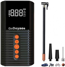 QoDeyaos Accessories QoDeyaos Tire Inflator Portable Air Compressor Pump [Cordless & Strong Power] with 6000mAh Battery, [Fast Inflate 150PSI] Digital Electric Tire Pump with LED Light for Car Bike Motor Ball