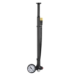 QOTSTEOS Bike Pump QOTSTEOS High Pressure Bicycle Tyre Pump, Portable Mountain Bike Pump for Pneumatic Suspension for Front and Rear Fork (Black)