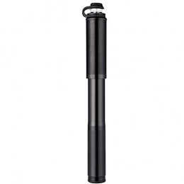 QQJL Mini Bicycle Pump,Hand Push Inflator Portable Mini Schrader Valve and Presta Valve Extended Hose Aluminum Alloy Material Apply to Basketball Football,Black,21.3cm