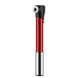 QQJL Bike Pump QQJL Mini Bicycle Pump, Portable Aluminum Alloy Pump US and French Universal Nozzle Tire Repair Tool Electric Bicycle Temporary Inflation Equipment, Red
