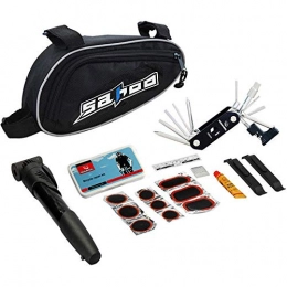 SAHOO Accessories Roswheel Bicycle Bicycle Bike Cycling Repair Tools Cycle Maintenance Kits Black Set with Pouch Pump