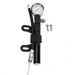 SANON Lightweight Bicycle Pump, 88PSI Foldable Bike Ball Portable Pump Air Inflator with Mount Accessory, Comes with a Needle.(Black)