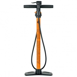 SKS Accessories SKS GERMANY AIRWORX 10.0 Floor Pump, Bicycle Accessories(Bicycle Pump with Multivalve Connection, Air Pump with Precision Pressure Gauge and High Pressure Hose, Max. Pressure: 10 Bar / 144 PSI), Orange