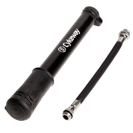 Cykeway Bike Pump Small Portable High Pressure Mini Bike Hand Pump for Road Bicycle | Presta and Schrader Flexible Hose Connector Stored Fully Inside | Light & Powerful!