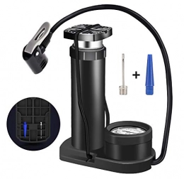 Suvi Bike Pump, Portable Mini Bicycle tire Pump, Foot inflator, tire inflator, Pump with Pressure Gauge and inflator Valve, Compatible with Universal Presta and Schrader valves.