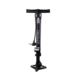 THUN-CT Accessories THUN-CT Bicycle Pumps 160 PSI Ergonomic Bike Floor Pump with Gauge & Smart Valve Head, Bicycle Pumps fits Presta & Schrader Valve for Bikes, Motorcycles, Balls and Inflatable Toys -Black