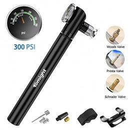 tomight Bike Pump tomight 300 PSI Mini Bike Pump with Pressure Gauge, Accurate Fast Inflation, Mini Hand Pump bracket for Road, Mountain Bikes, Including Gas Needle to Inflate Sports Balls, Balloons