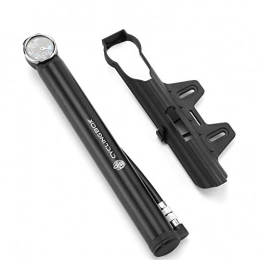 TONGHUA Bike Pump TONGHUA Mini Bike Pump, Portable and Lightweight Bicycle Air Pump with Gauge, Bicycle Tire Pump for Road and Mountain Bikes