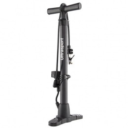 Ultrasport Bike Pump Ultrasport Air Pump for Bicycle and Car, Stand Pump with Pressure Gauge, Practical Air Stand Pump for Common Car Valves and Bicycle Valves Dunlop, Schrader, Presta, Including Pressure Gauge