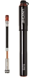 UNICHE Accessories UNICHE Mini Bike Pump(LBV3) Large Size W / Gauge for Inflating Bike Tires to 110 PSI. Mini Bicycle Pump for Mountain, Urban, BMX and DH Bikes, Fits Schrader and Presta. Mount Kit Included.