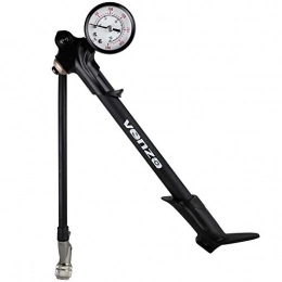 Venzo Bike Pump Venzo Bike Bicycle 300 PSI High Pressure Dual Double Face with Gauge Fork Shock Rear Suspension Mini Air Pump for Mountain MTB Downhill Fork - No Air Loss Nuzzle