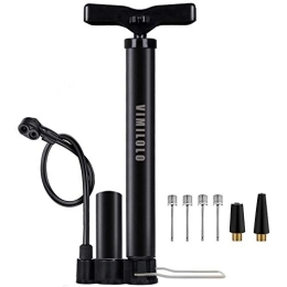 VIMILOLO Accessories VIMILOLO Bike Pump Portable, Ball Pump Inflator Bicycle Floor Pump with high Pressure Buffer Easiest use with Both Presta and Schrader Bicycle Pump Valves-160Psi Max