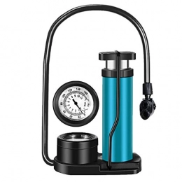 WBHZ Bike Pump WBHZ Outdoor High Pressure Shock Pump- Bike Pump, Foot Activated Bicycle Pump, Portable Mini Bicycle Pump Fits|aluminum Alloy Bicycle Tire Pump for Road, Mountain and Bikes, Blue