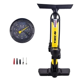 WEEROCK Accessories WEEROCK Bike Pump, Portable Bicycle Tire Pump 160 PSI with Pressure Gauge, Air Pump, Handle Pump, Bike Floor Pump with Ball Needle and Balloons Inflator for Soccer Basketball, Multi Colors, Yellow