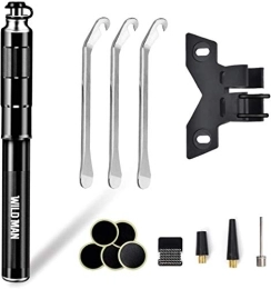 WSJYP Bike Pump WSJYP Mini Bicycle Pump, Bike Tire Repair Kit, Fits Presta and Schrader, 120 PSI Compact and Light, Bicycle Tire Pump Bikes