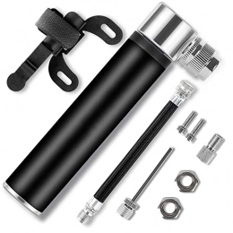 WuZiQu Accessories WuZiQu Mini Bike Pump Nozzle fits All Valve Types Compact Lightweight Attaches Easily to Bike Frame Pumps All Bicycle tire Tubes (Color : Red) (Color : Black)