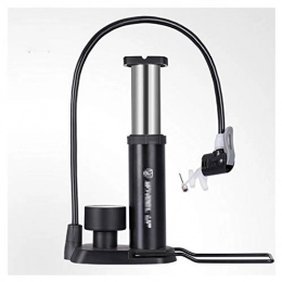 Xiaokeai Accessories xiaokeai Bicycle Foot Pump, Portable Mini Air Pump / mountain Bike Motorcycle Basketball Available (with Barometer) (Color : Black)