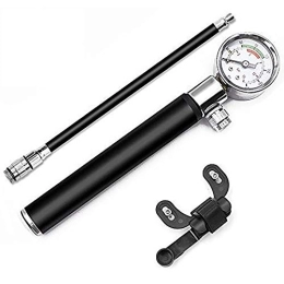 XMSIA Accessories XMSIA Inflator Portable High Pressure Pump Bicycle Pump Mountain Bike Pump Lightweight Pump Bicycle Tire (Color : Black, Size : 19.7x2.1cm)