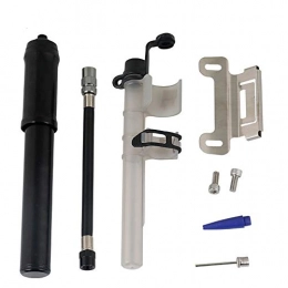 YaGFeng Bike Pump YaGFeng Bike Pump Mini Bicycle Pump High-pressure Pump With Extension Hose For Mountain Bike Motorcycle Ball (Color : Black, Size : 19.5cm)