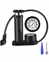 YBN Accessories YBN Mini Bike Pump with Pressure Gauge Foot Activated Tyre Inflator Aluminum Alloy Bike Air Pump Universal American And French Valves