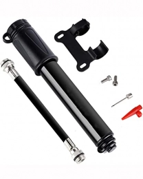 YBN Accessories YBN Portable 100 PSI High Pressure Bike Pump Super Fast Tyre Inflator Aluminum Alloy Mounted Air Pump Universal American And French Valve
