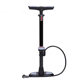 Yuqianqian Bike Pump Yuqianqian Compatible Bike Pump, Upright Bike Pump With Barometer Is Light And Convenient To Carry Riding Equipment (Color : Black, Size : 640mm)