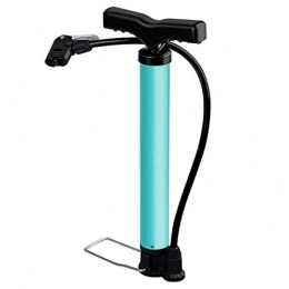 ZDAMN Bike Pump ZDAMN Bike Pump Seamless Metal Barrel Body 120PSI Steel Turquoise Cycling Pump Bike Pump for Cycling (Color : Blue, Size : ONE SIZE)