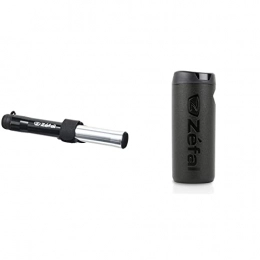Zefal Bike Pump ZEFAL Unisex's Air Profil FC03 Pump, Black / Silver, Universal & Unisex's Z Box Tool Bottle, Black, Large