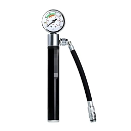ZHANGQI Accessories ZHANGQI jiejie store Mini Bicycle Pump With Pressure Gauge 120 PSI Hand Cycling Pump Presta And Schrader Ball Road MTB Tire Bike Pump Easy to use and operate, Made mater (Color : Black)