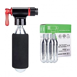 ZHIHUI Bike Pump Zhihui CO2 Bike Tire Inflator - Bike Tire Inflators Kit - Quick, Easy and Safe Bicycle Pumps Nozzle with Sponge Sleeve and 4 CO2 Cartridges - Bike Air Pump - Bicycle Repair Kit