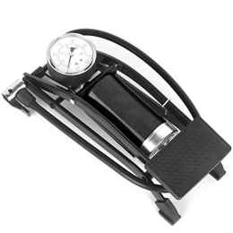 ZHIPENG Bike Pump ZHIPENG Bicycle Pump, Steel Foot Pump Portable Floor Pump with Pressure Gauge for Mountain Bike Basketball - Bicycle Accessories, A