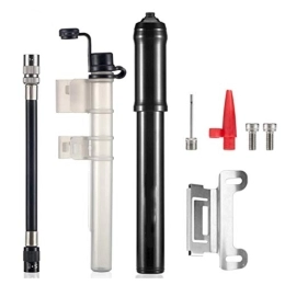 ZMYLOVE Accessories ZMYLOVE Bike Pump Kit, Mini Ultra Lightweight Bicycle Tire Air Inflator Pump with Universal Presta And Schrader Valve Frame Mounted Air Pump for Road Ball Pump Needle Frame Mount (260 PSI)