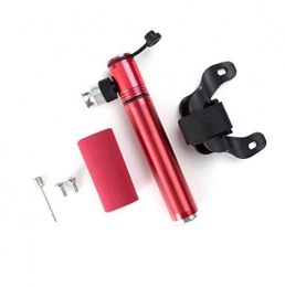 ZOMEBER Bike Pump ZOMEBER Mini Bike Pump, 120 PSI High Pressure Hand Pump With American Valve, Compact & Portable Bicycle Tyre Pump (Color : Red)