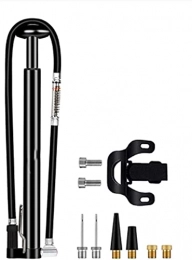 ZRKJ-jl Bike Pump ZRKJ-jl 160PSI Bicycle Pump With Long Hose Gauge Cycling Air Inflator Valve MTB Road Bike Tire Alloy Pump (Color : Black) (Color : Black) (Color : Black)