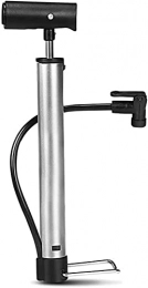 ZRKJ-jl Accessories ZRKJ-jl Aluminum alloy Lightweight Portable Bike Pump with Gauge Racing Bicycle Pump Road Bike Multi Functional Mini Air Inflator for (Color : Silver black) (Color : Silver Black)