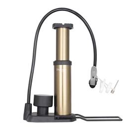 Zyj-Cycling Pumps Bike Pump Zyj-Cycling Pumps Bicycle Pump Inflator 160PSI Gauge Foot Pedal Portable Floor Air Inflator External Hose (Color : Gold)