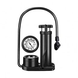 Zyyqt Portable Bicycle Pump, Portable Bike Tire Air Pump Universal Valve Foot Activated Aluminum Alloy Barrel Bicycle